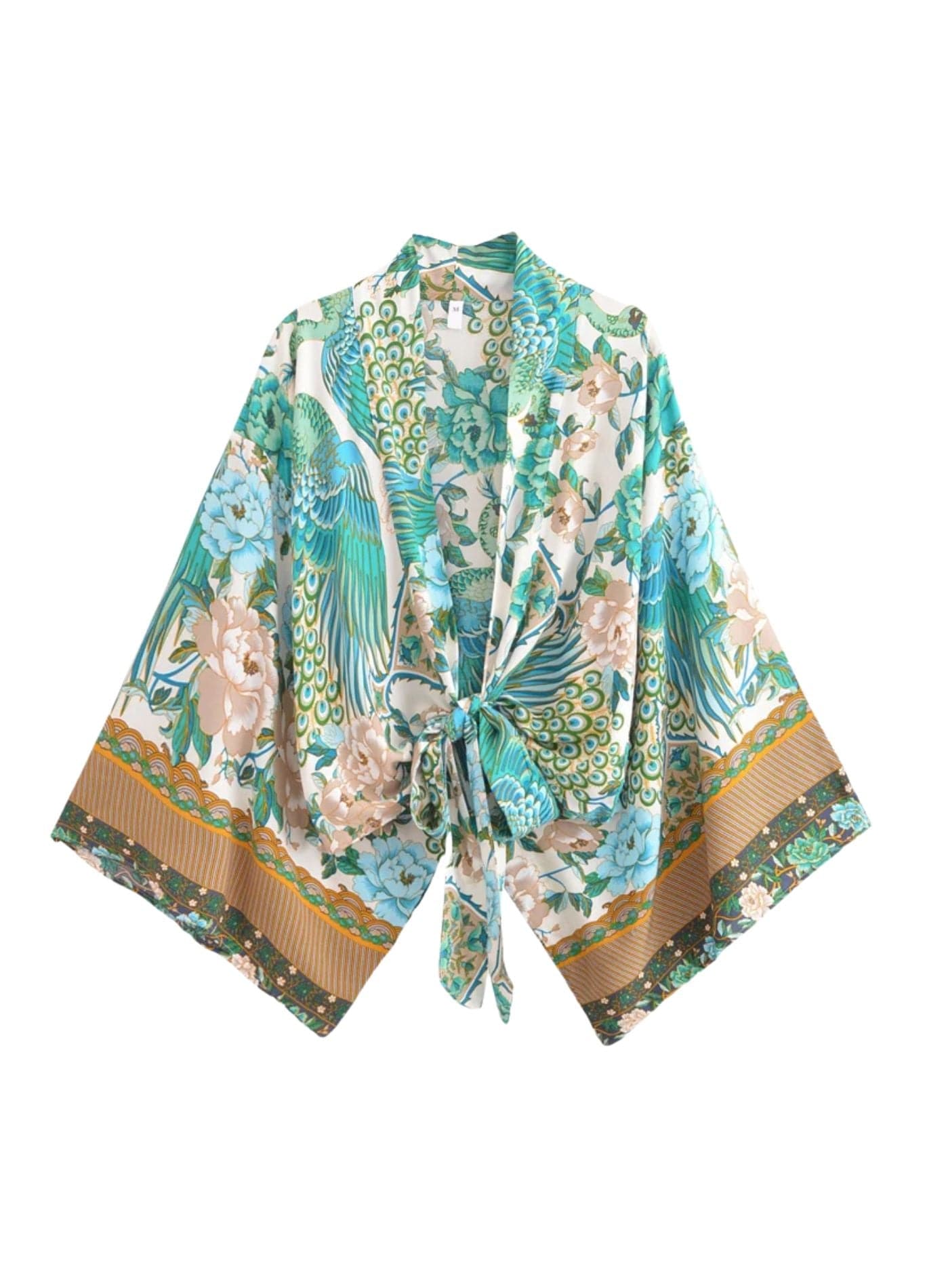 Kimono Court Fleuri Femme | Peignoir d'Or