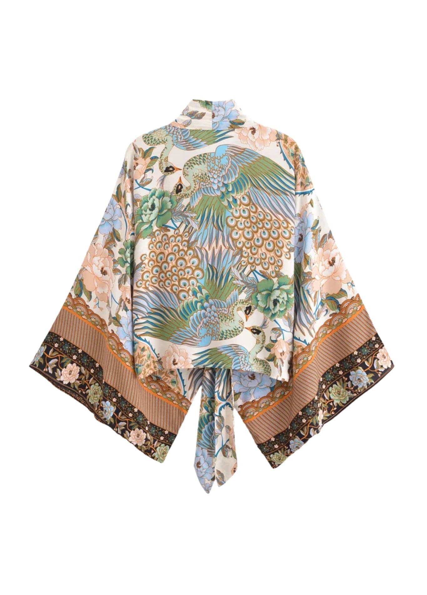 Kimono Court Fleuri Femme | Peignoir d'Or