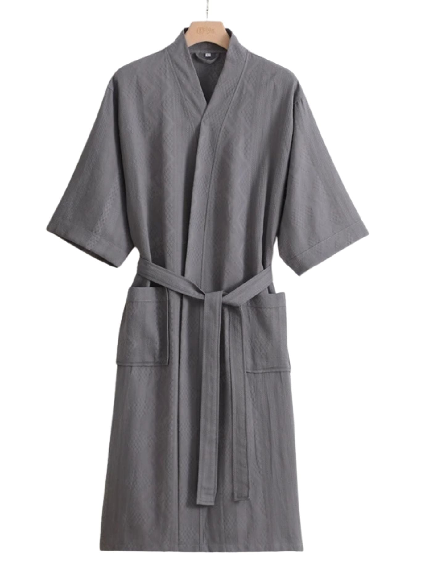 Kimono Kaki | Peignoir d'Or Gris / M (155 - 165 cm)