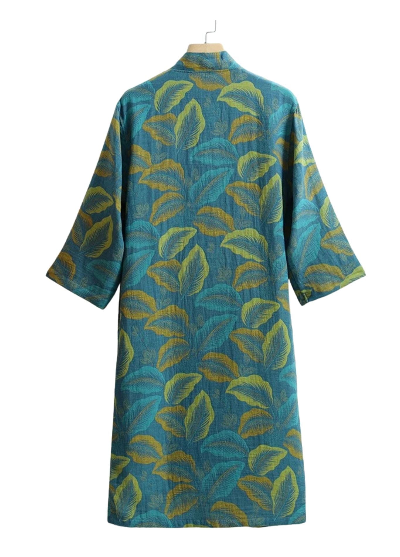 Kimono Turquoise | Peignoir d'Or