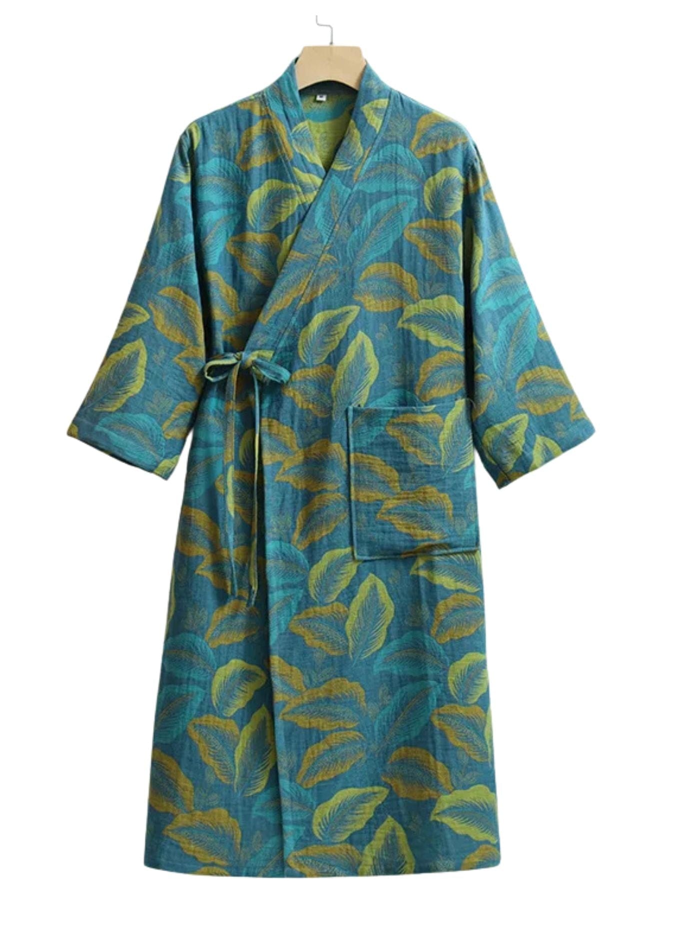 Kimono Turquoise | Peignoir d'Or Turquoise / M