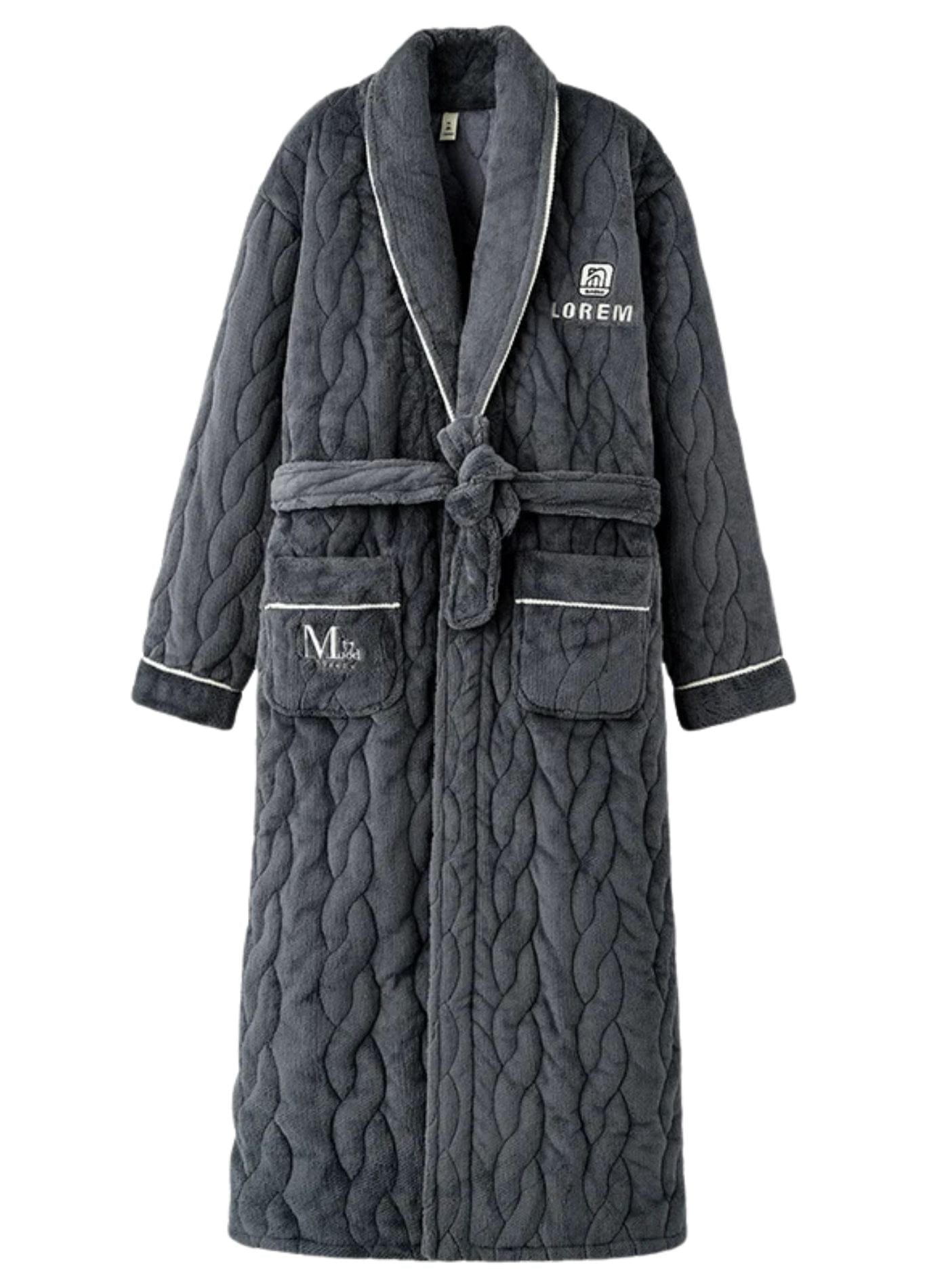 Peignoir Chaud | Peignoir d'Or Gris Foncé / L