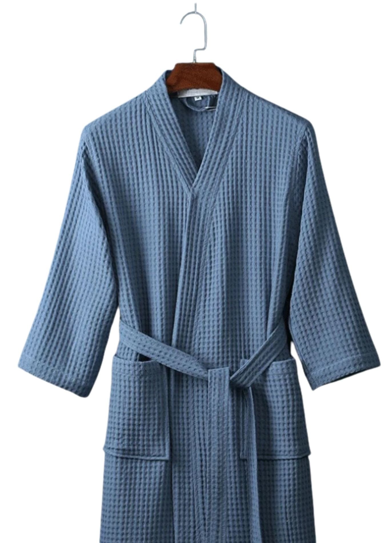 Peignoir Coton Nid d'Abeille | Peignoir d'Or Bleu / M