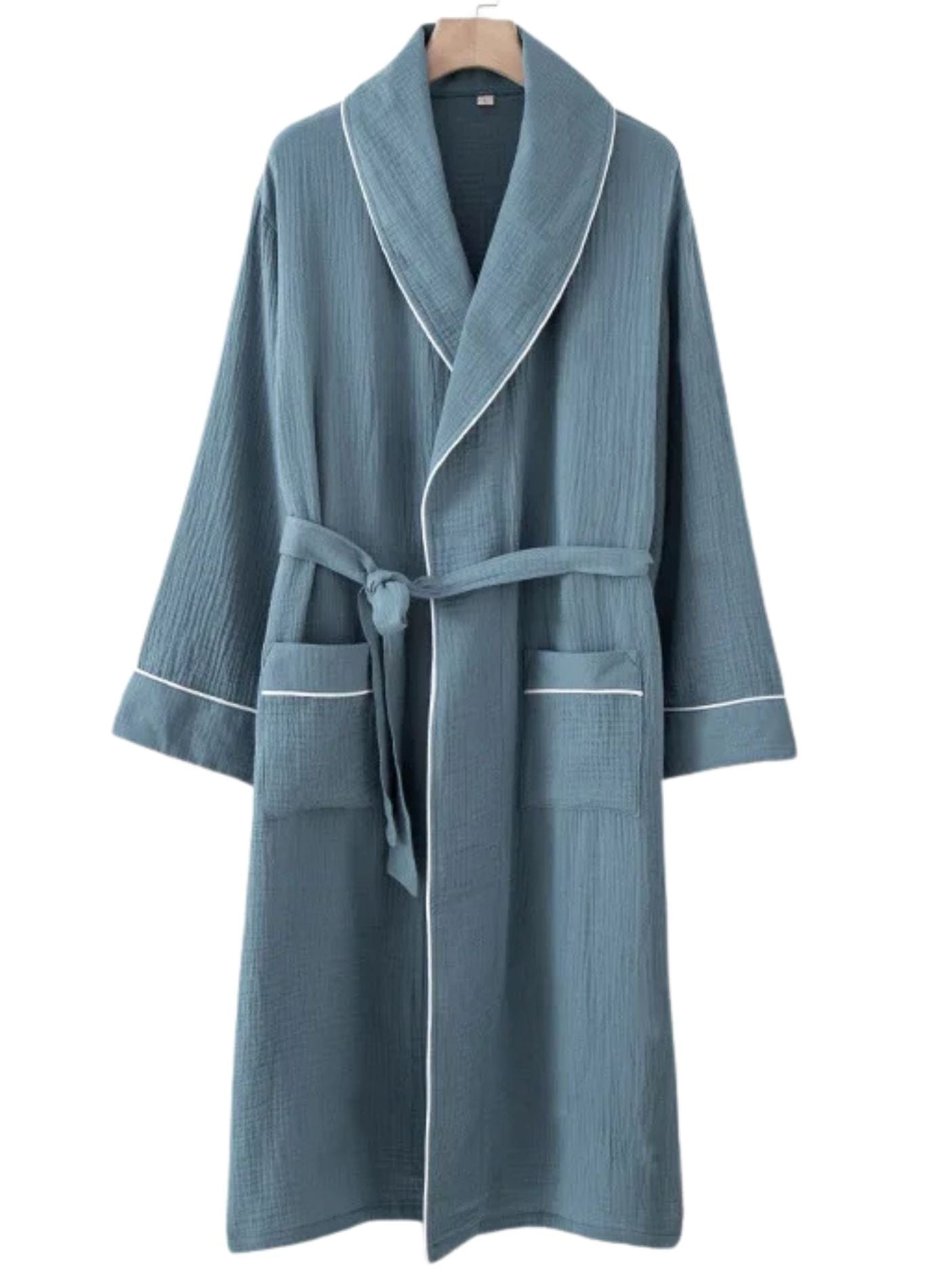 Peignoir Coton | Peignoir d'Or Bleu Sauge / XL