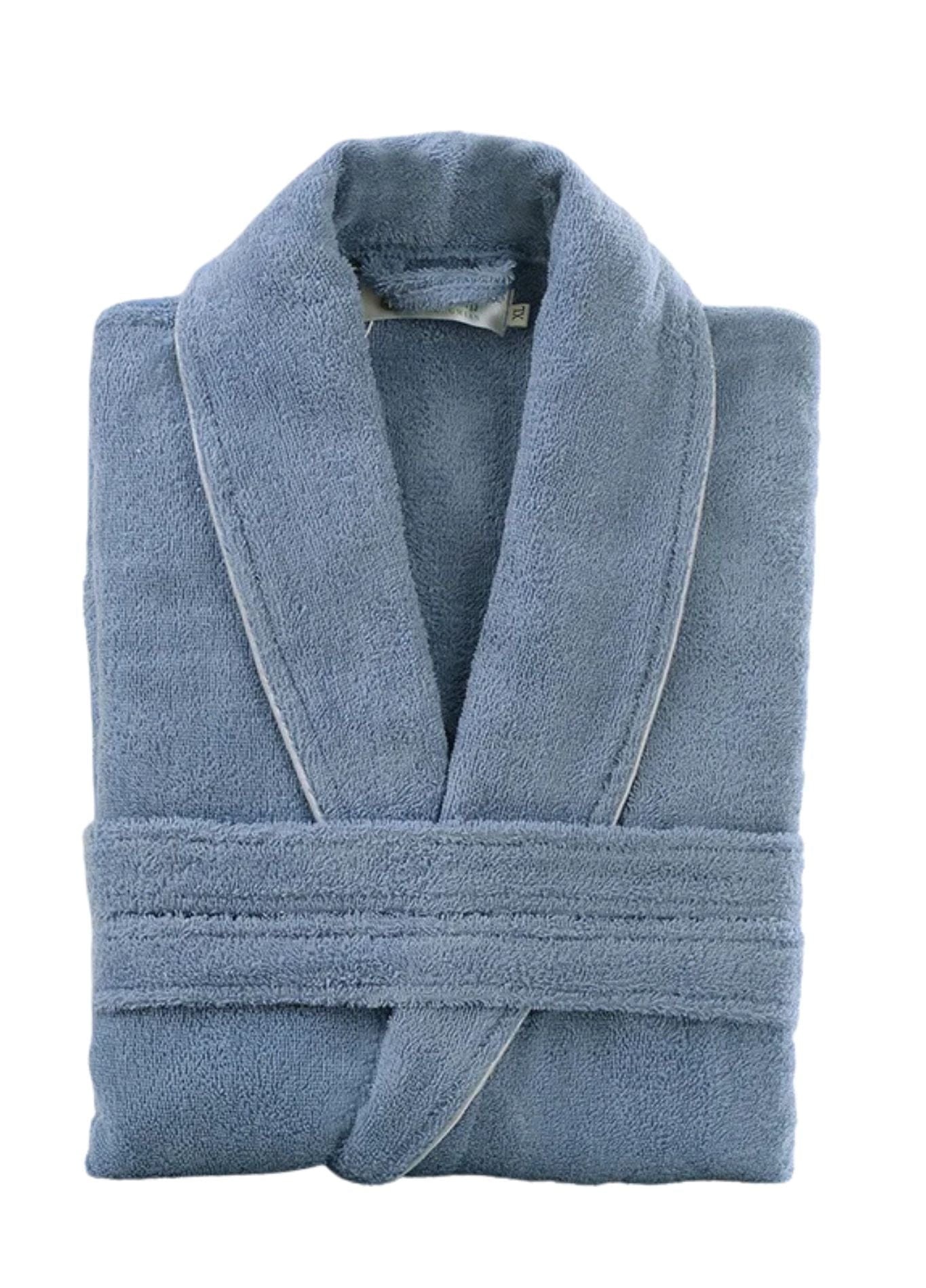 Peignoir Court Éponge Femme | Peignoir d'Or Gris Bleu / L