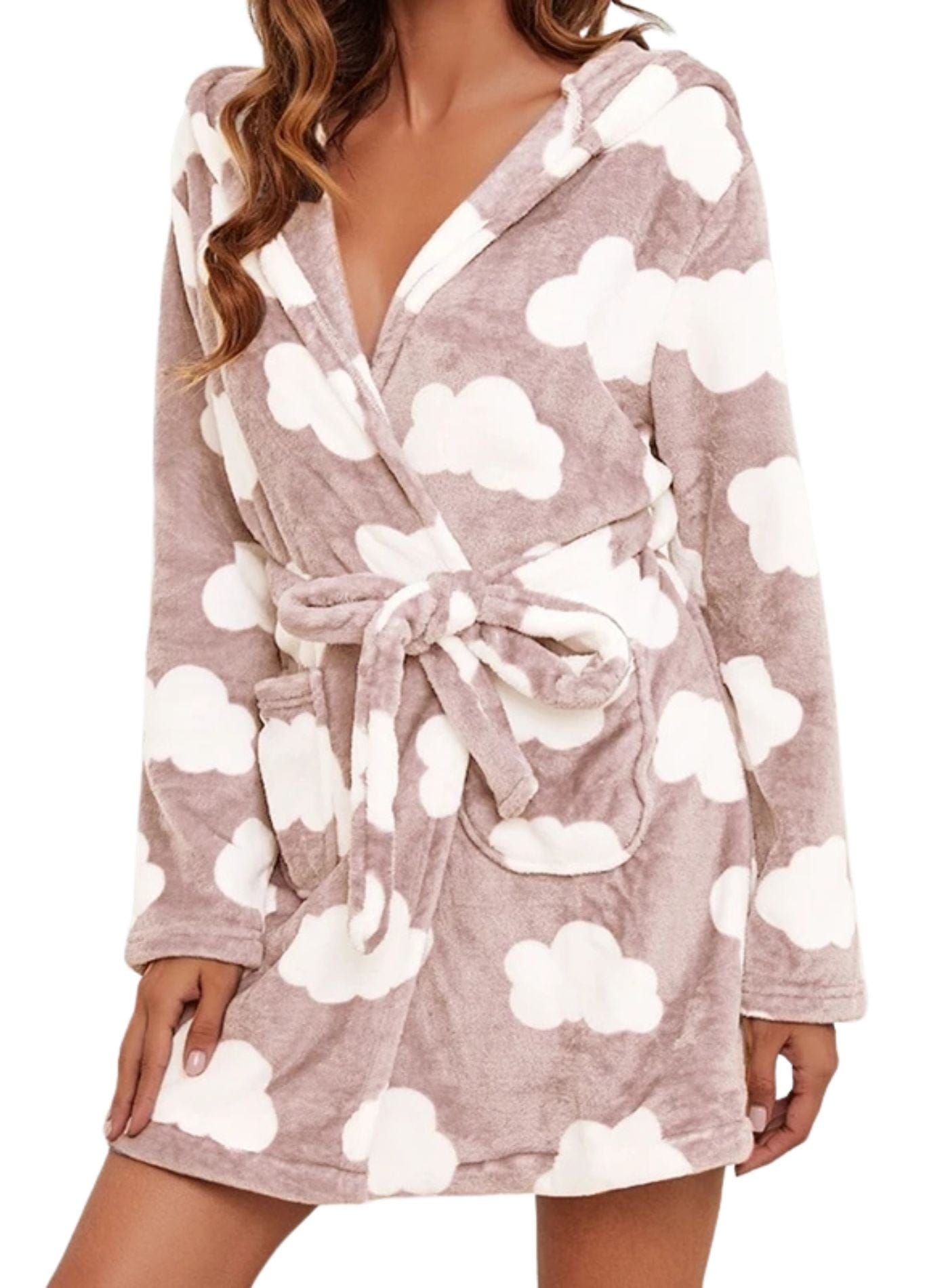 Peignoir Court Femme Polaire | Peignoir d'Or Nuage Beige / S