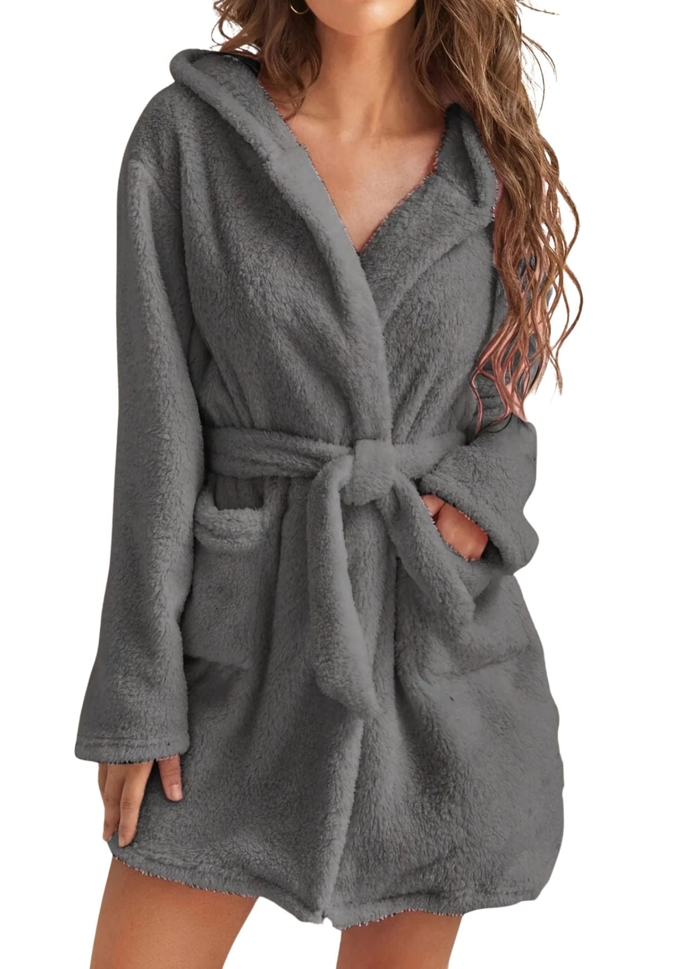 Peignoir Court | Peignoir d'Or Gris / S