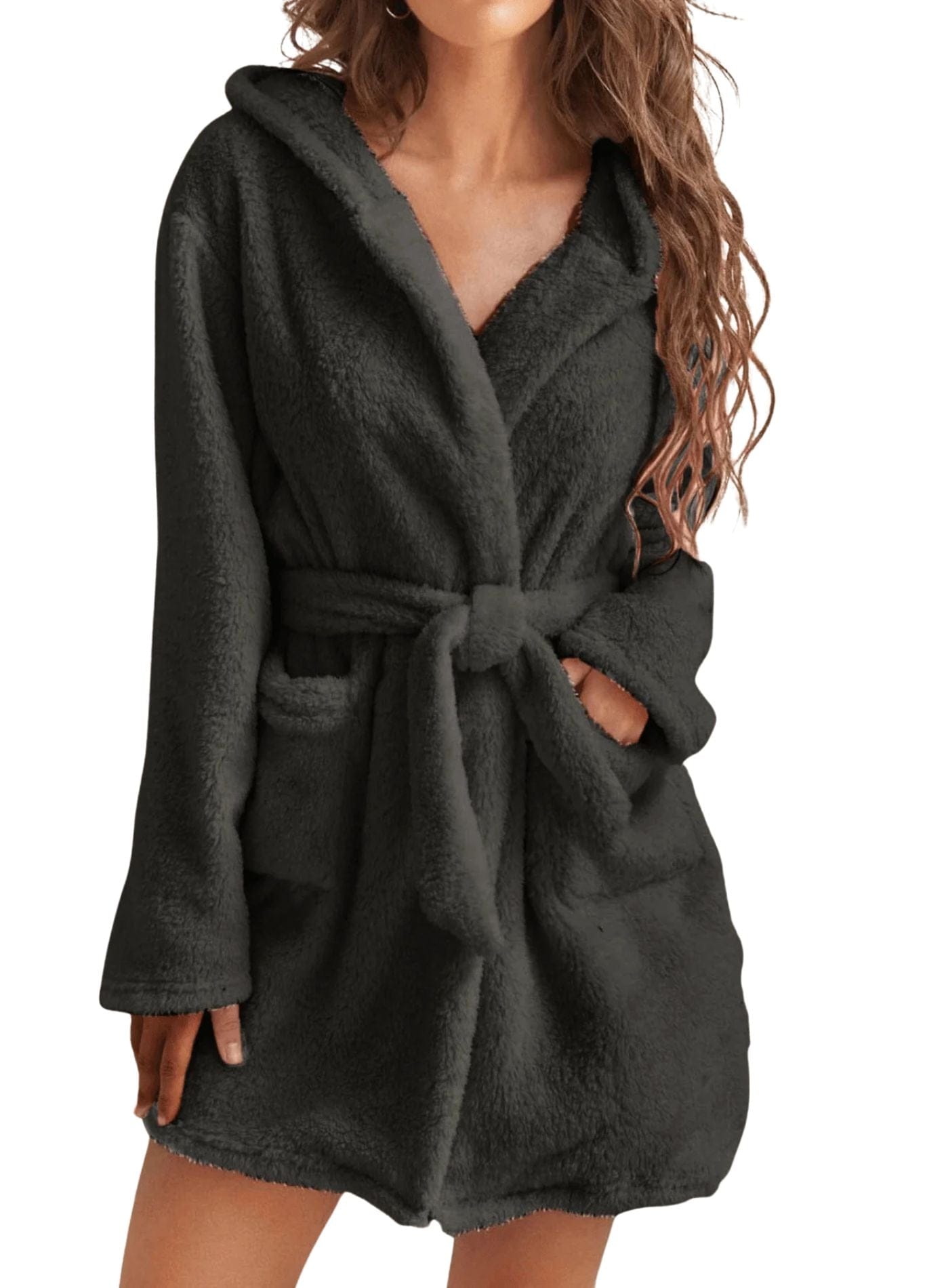 Peignoir Court | Peignoir d'Or Noir / S