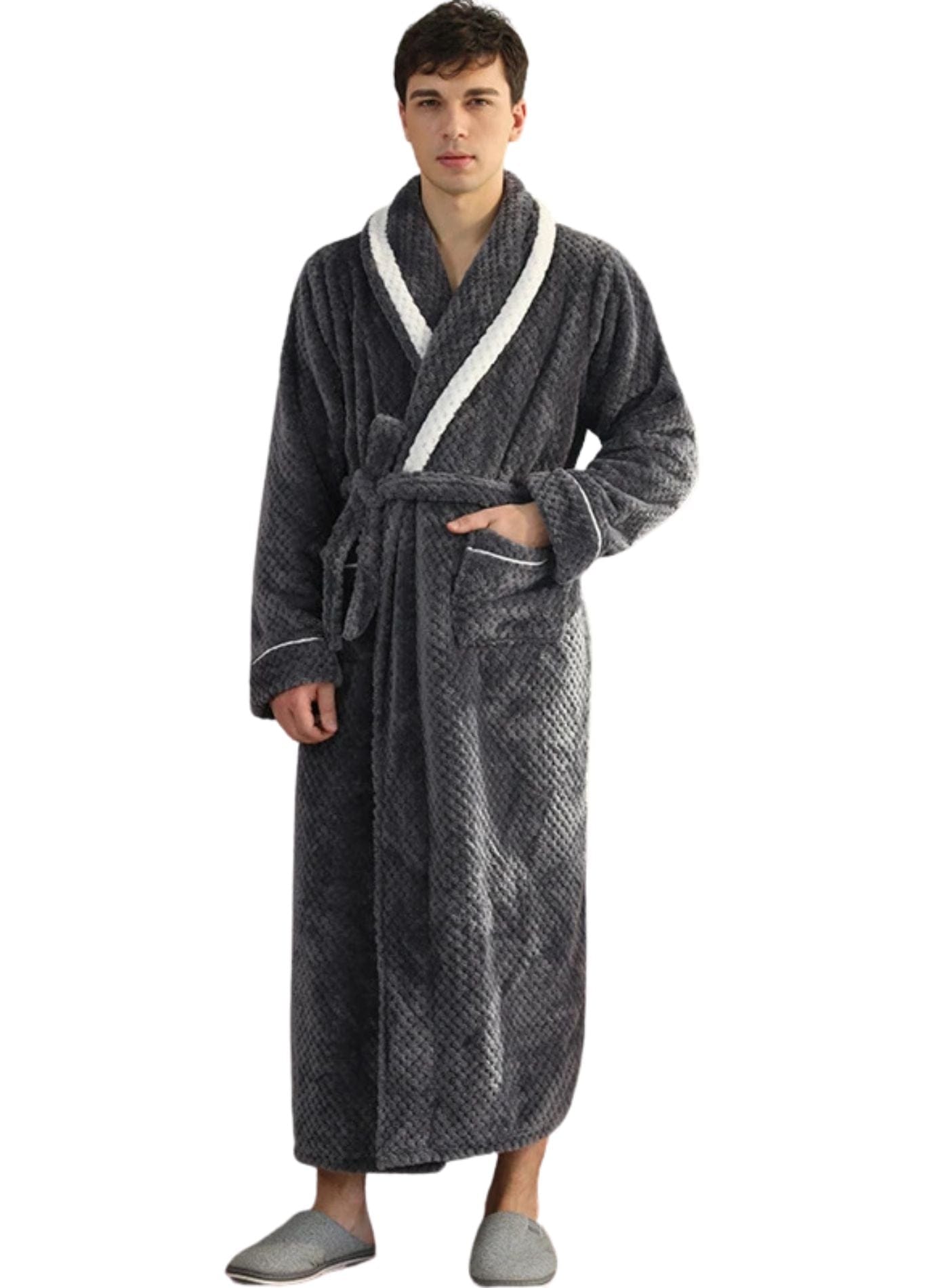 Peignoir de Bain pour Homme | Peignoir d'Or Gris / M