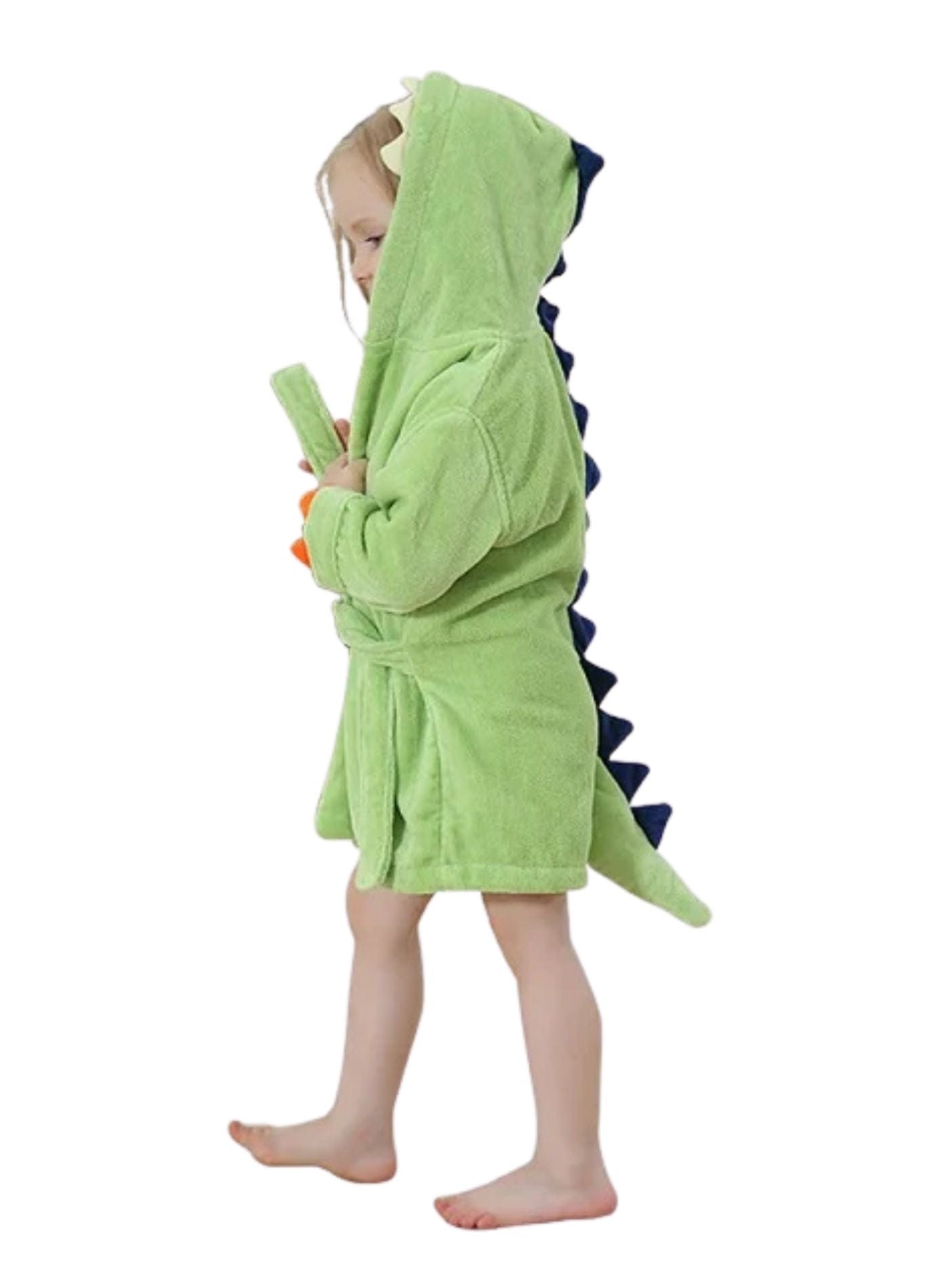 Peignoir Dinosaure Enfant | Peignoir d'Or Dinosaure Vert / 1 - 3 ans (≈ 80 - 100 cm)