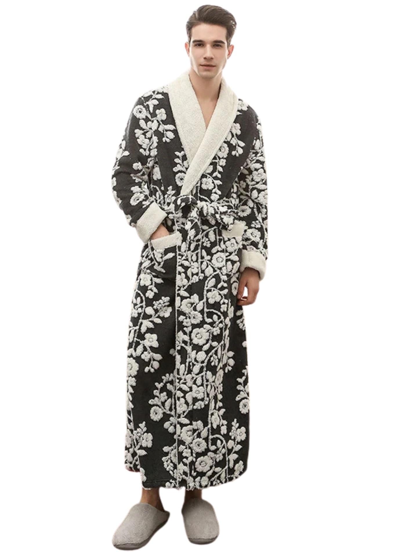 Peignoir Homme Brodé | Peignoir d'Or Noir / M