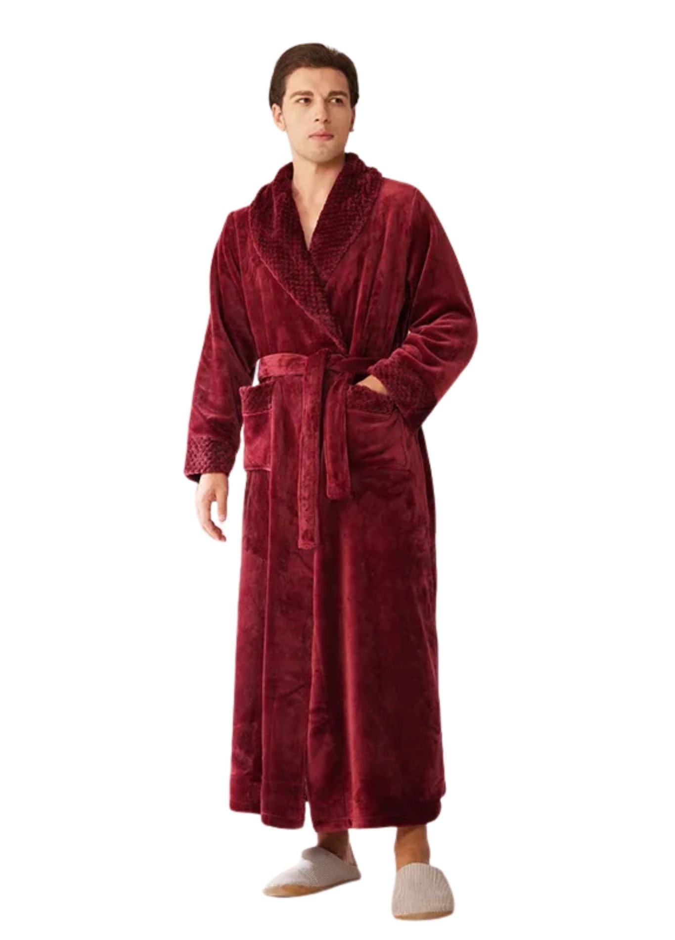 Peignoir Homme Eponge Epais | Peignoir d'Or Bordeaux / M