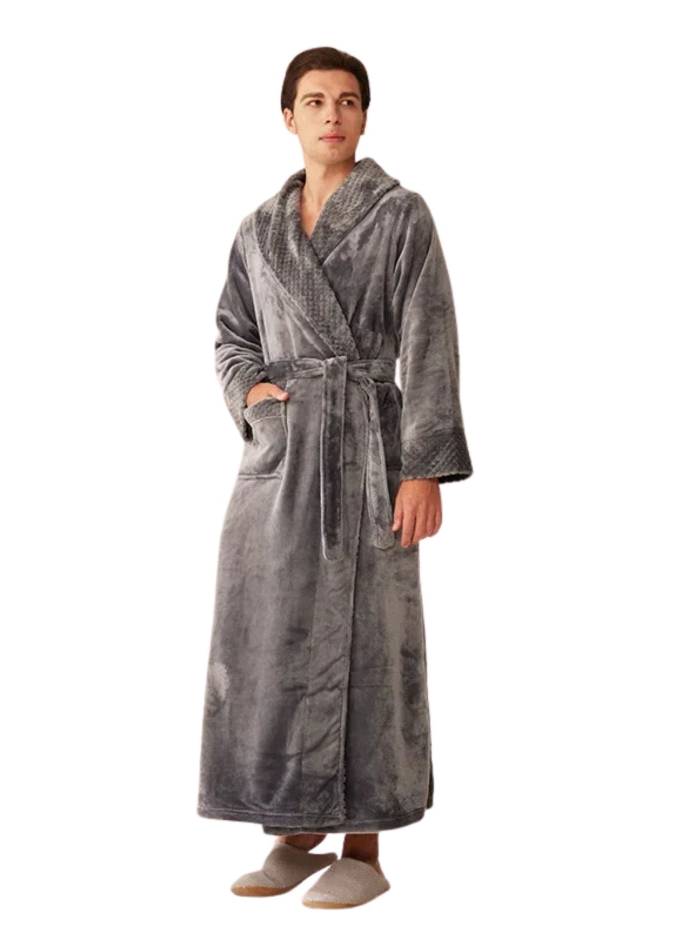 Peignoir Homme Eponge Epais | Peignoir d'Or Gris / M