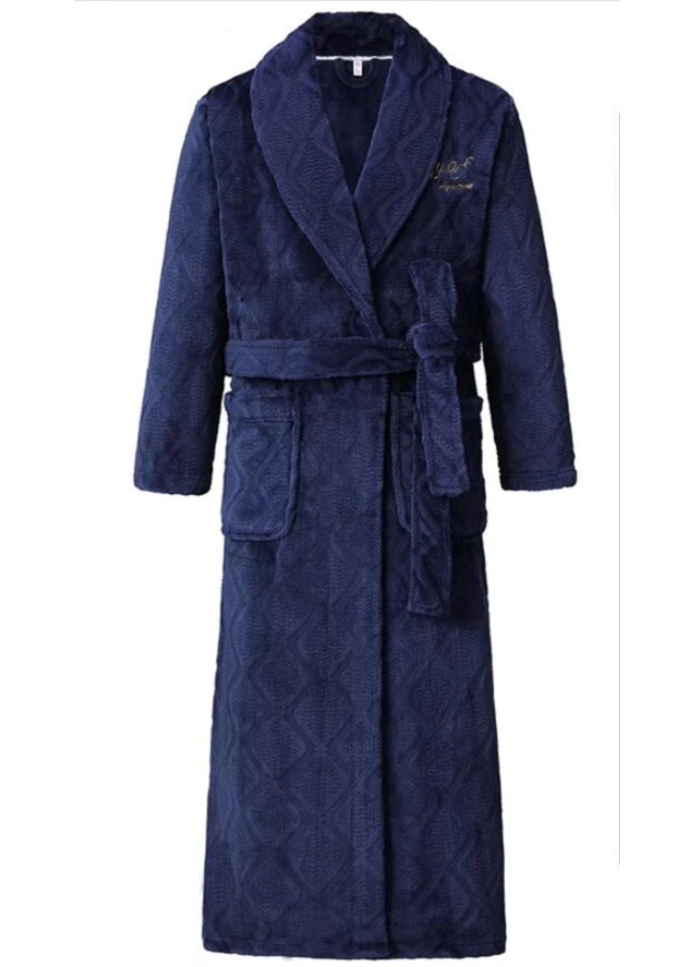 Peignoir Homme Polaire Long | Peignoir d'Or Bleu Marine / L