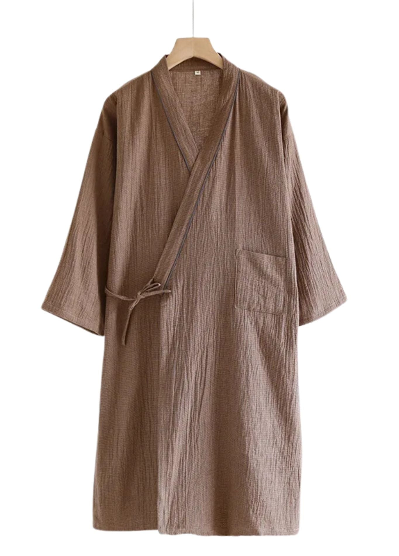Peignoir Kimono Homme Coton | Peignoir d'Or Brun / M