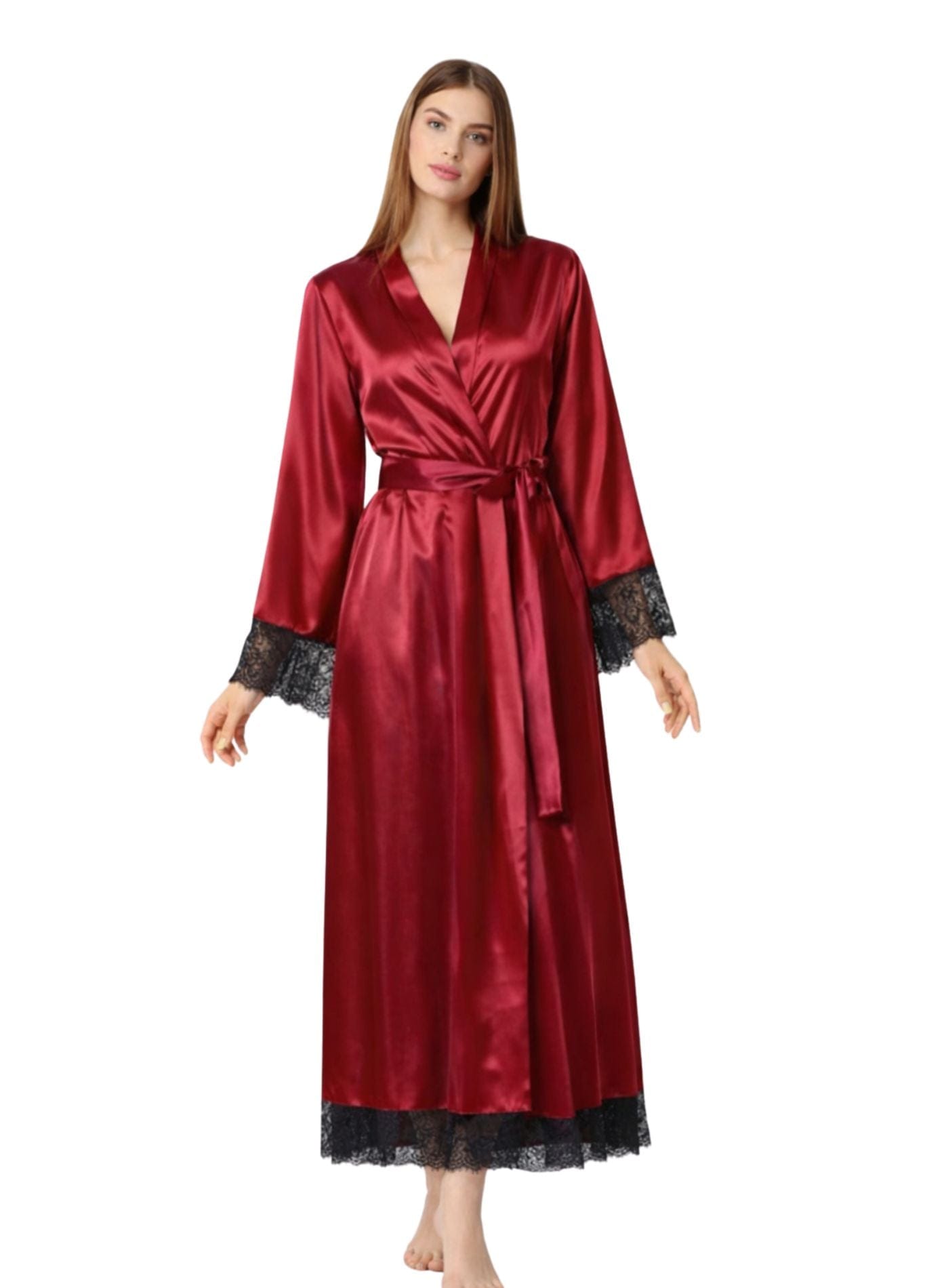 Peignoir Long en Satin | Peignoir d'Or