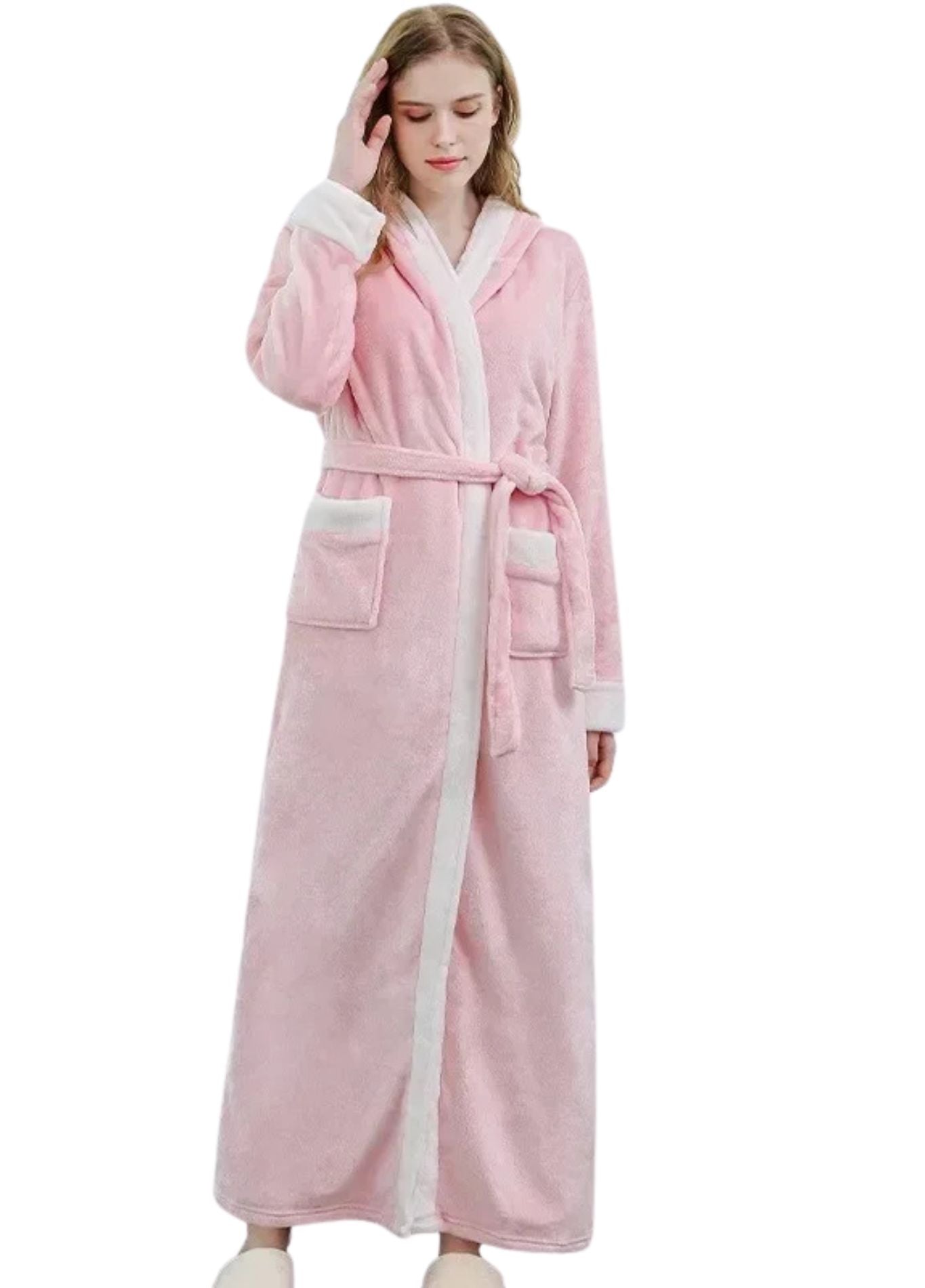 Peignoir Long Femme Polaire | Peignoir d'Or Rose / M