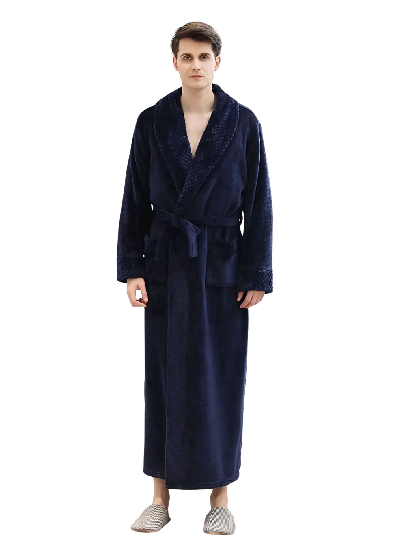 Peignoir Long Homme | Peignoir d'Or Bleu Marine / M