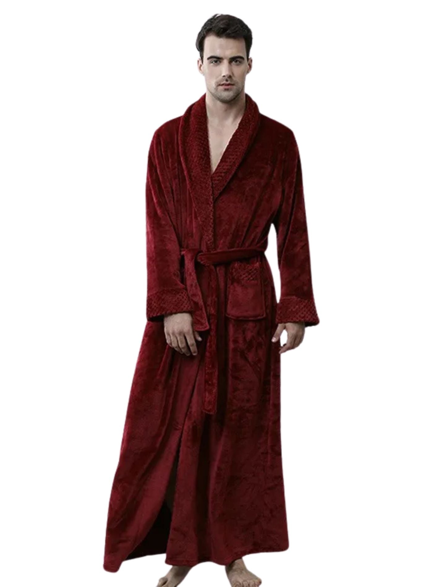 Peignoir Long Homme | Peignoir d'Or Bordeaux / M