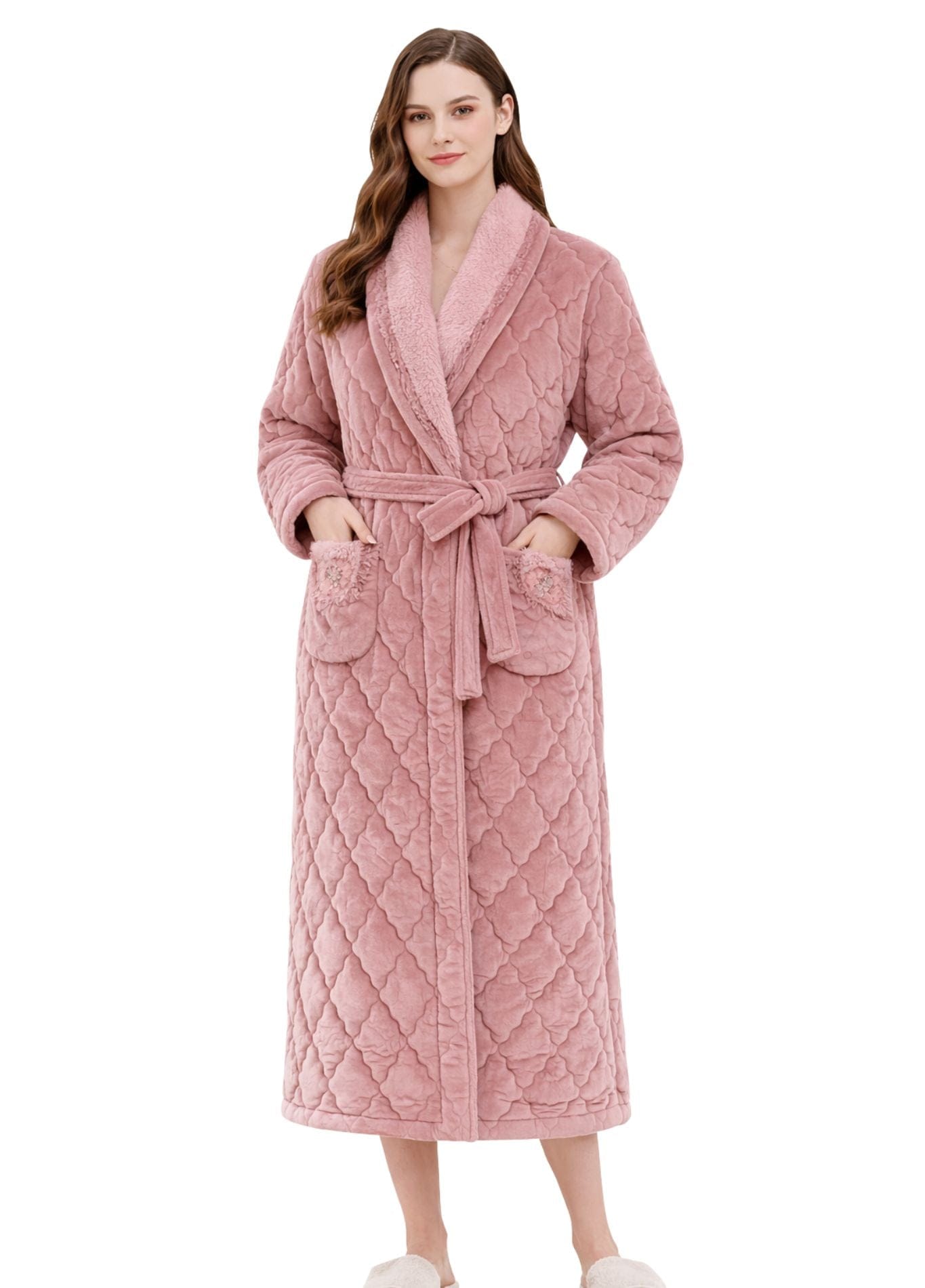 Peignoir Matelassé Femme | Peignoir d'Or Harmonie Rose / M