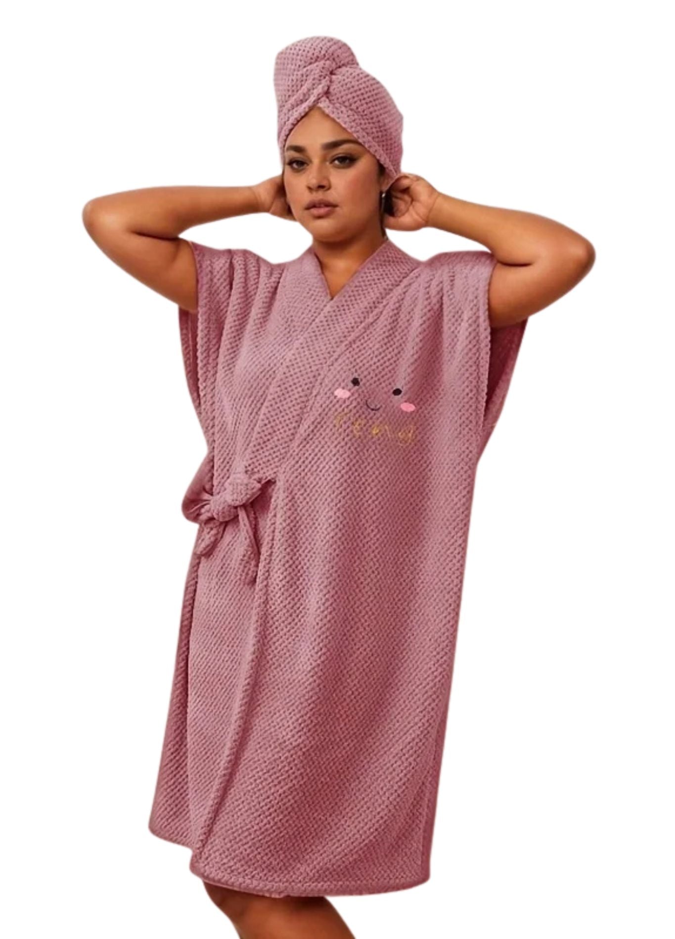 Peignoir Piscine Microfibre Femme | Peignoir d'Or Rose Poudré