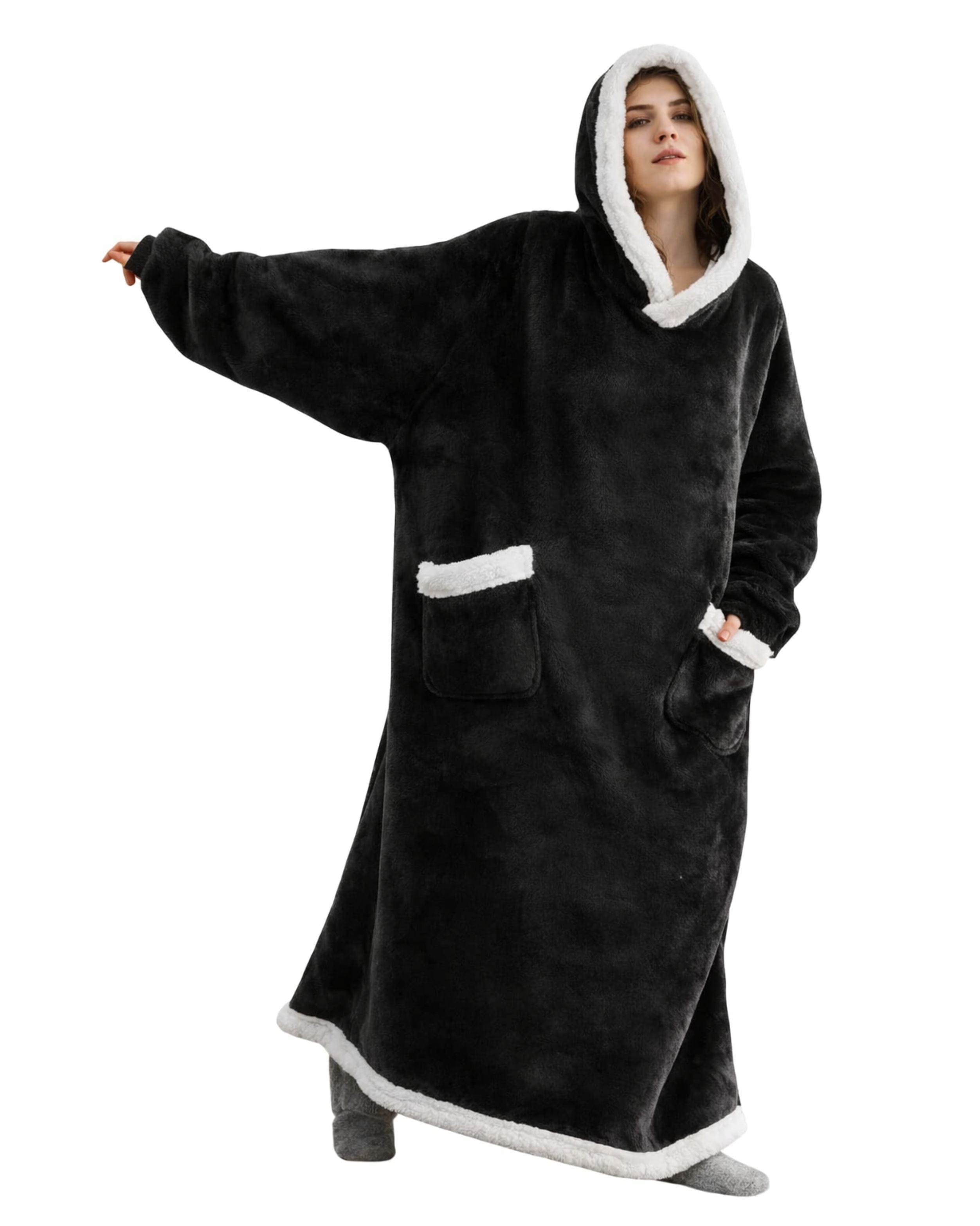 Peignoir Plaid Femme | Peignoir d'Or 150 cm / Noir