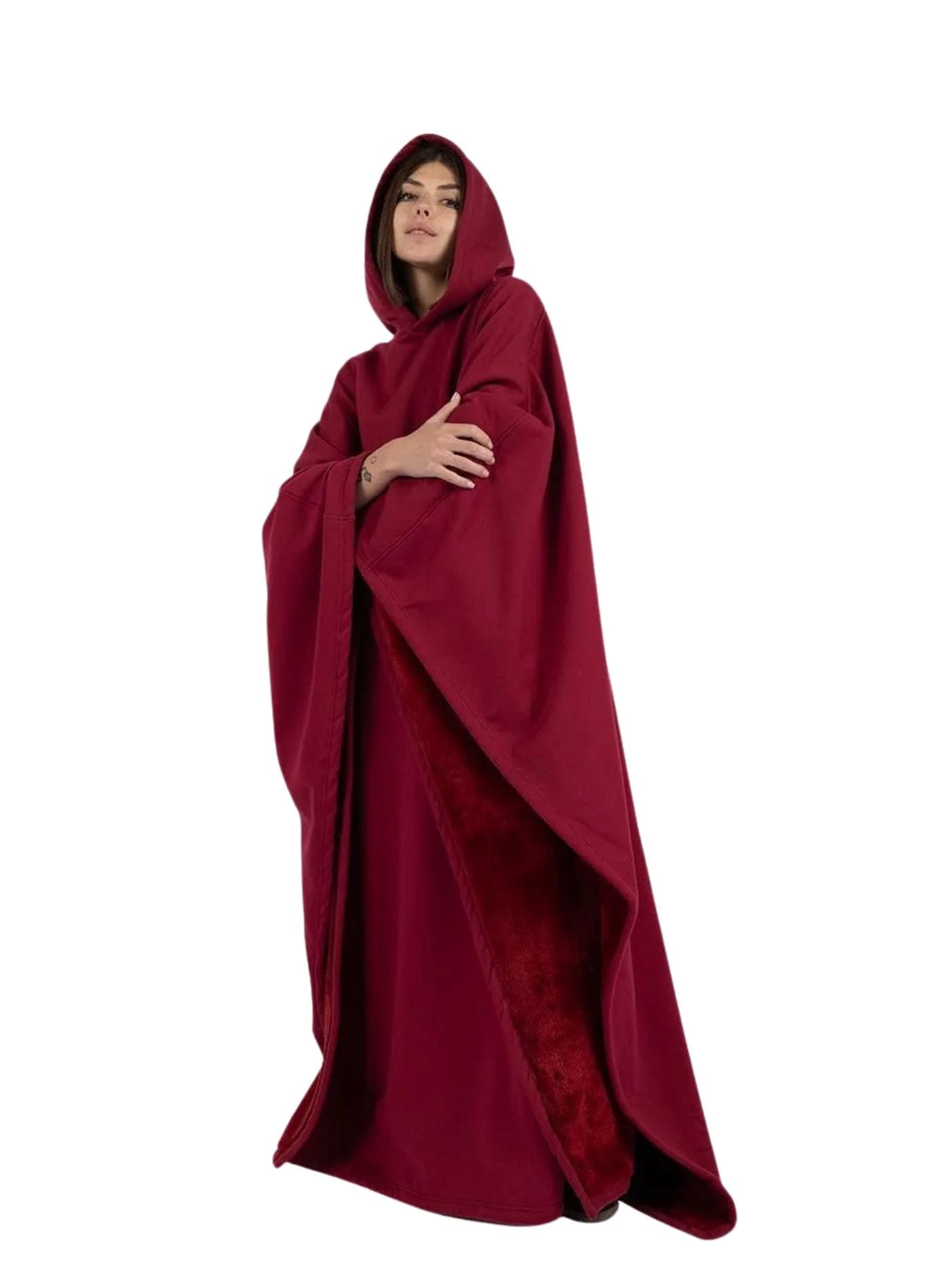 Peignoir Poncho Femme | Peignoir d'Or Rouge / Taille Unique