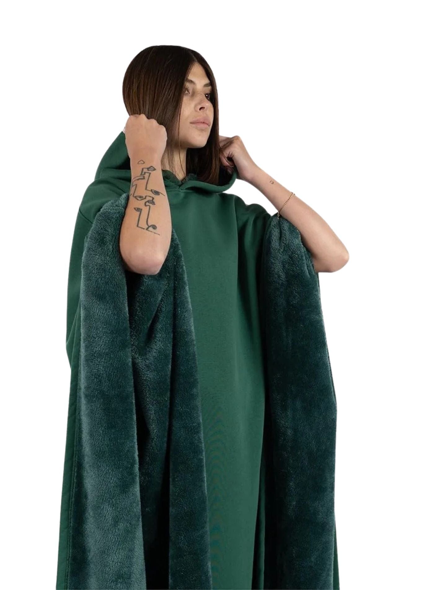 Peignoir Poncho Femme | Peignoir d'Or Vert / Taille Unique