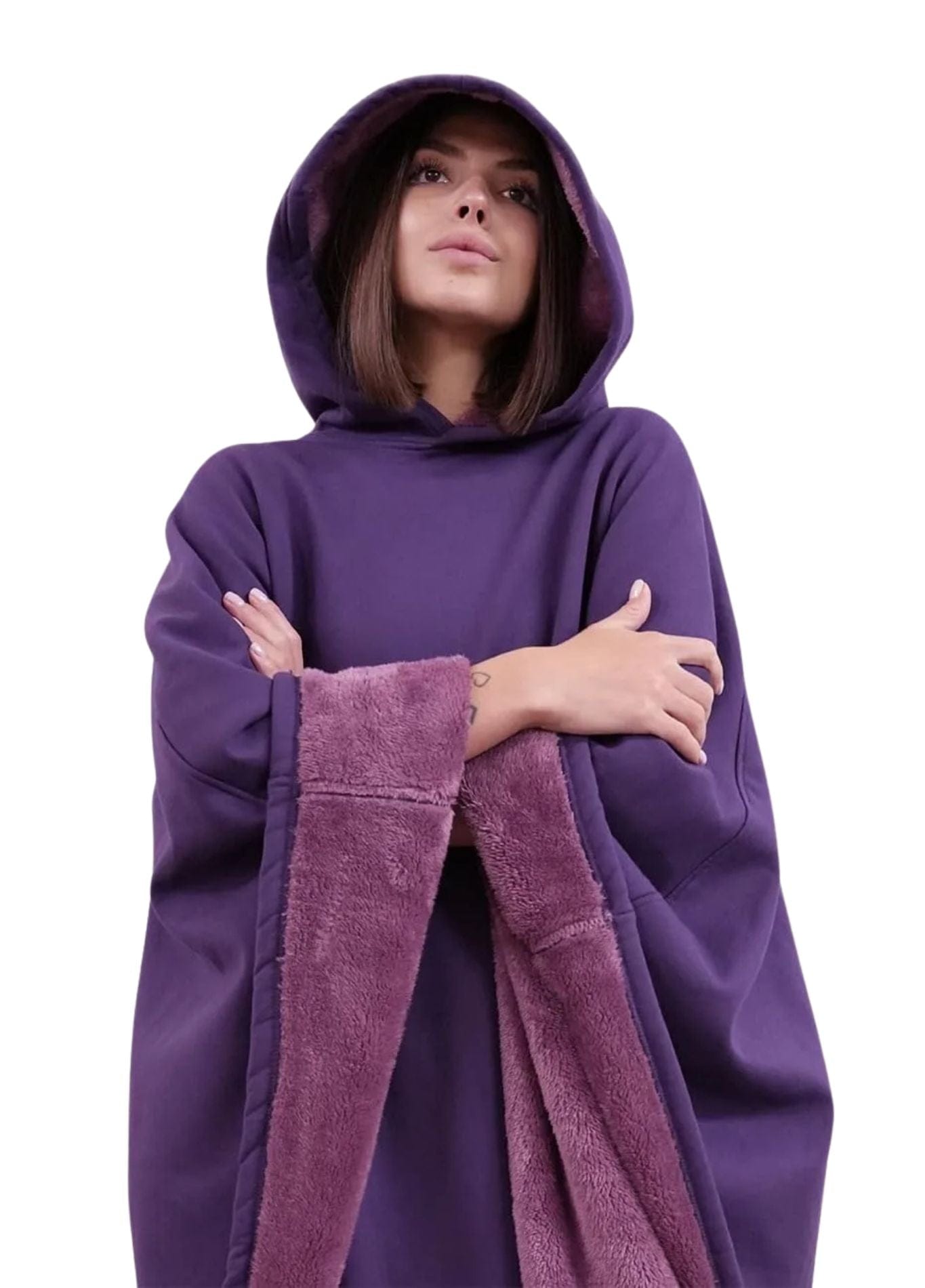 Peignoir Poncho Femme | Peignoir d'Or Violet / Taille Unique