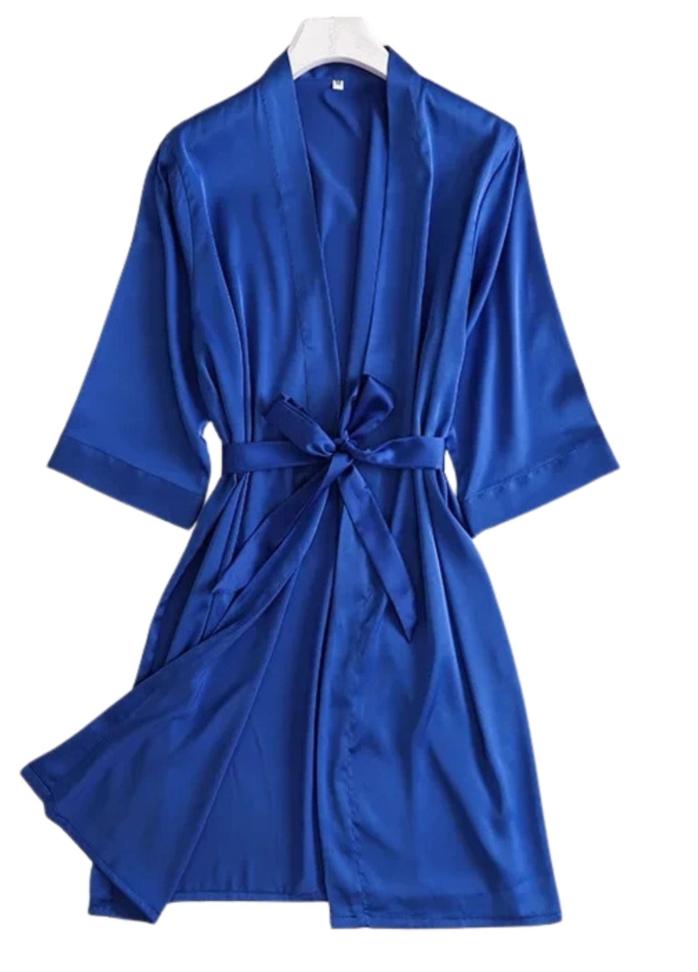 Peignoir Satin | Peignoir d'Or Bleu Électrique / M