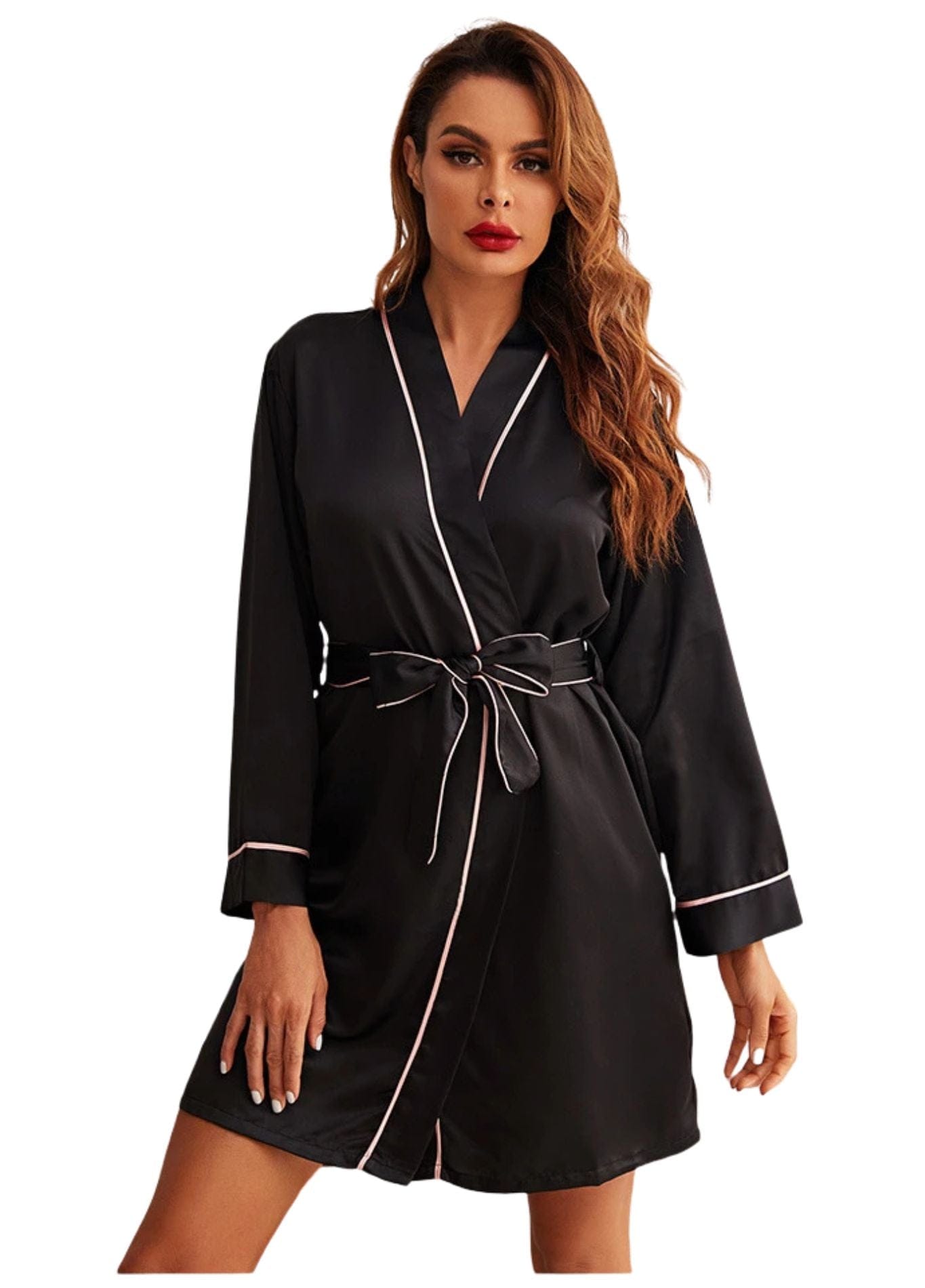 Peignoir Satiné | Peignoir d'Or Noir / S