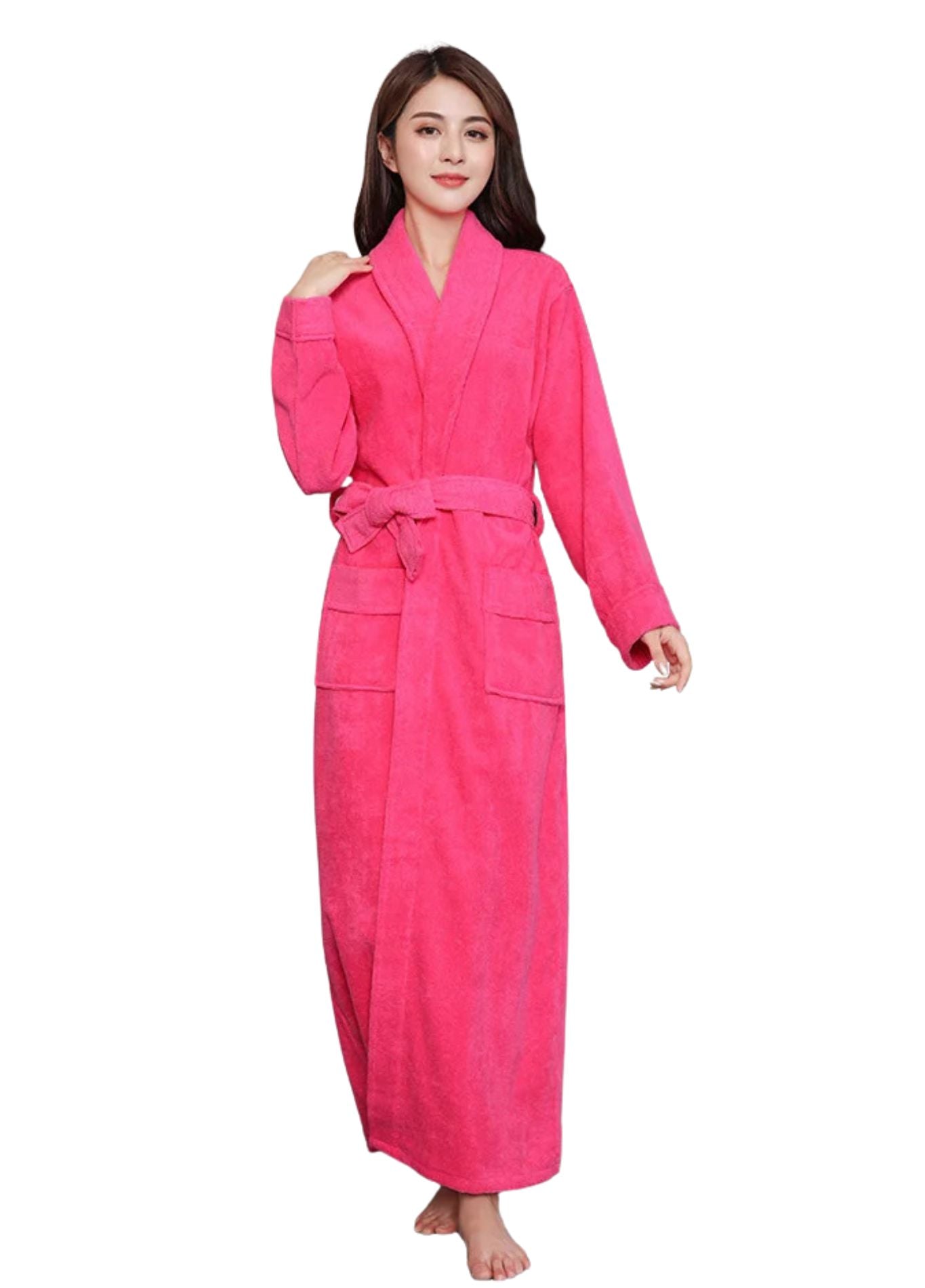 Peignoir Serviette Femme | Peignoir d'Or Fuchsia / L