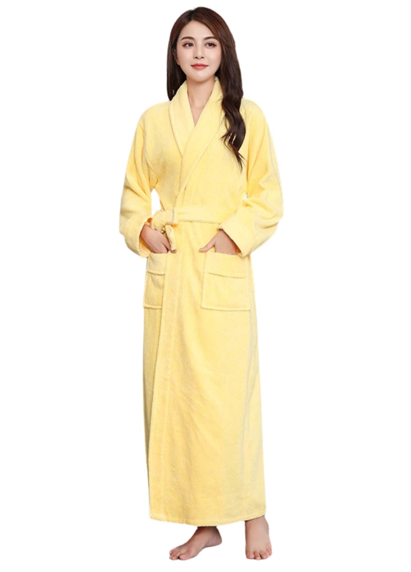 Peignoir Serviette Femme | Peignoir d'Or Jaune / L