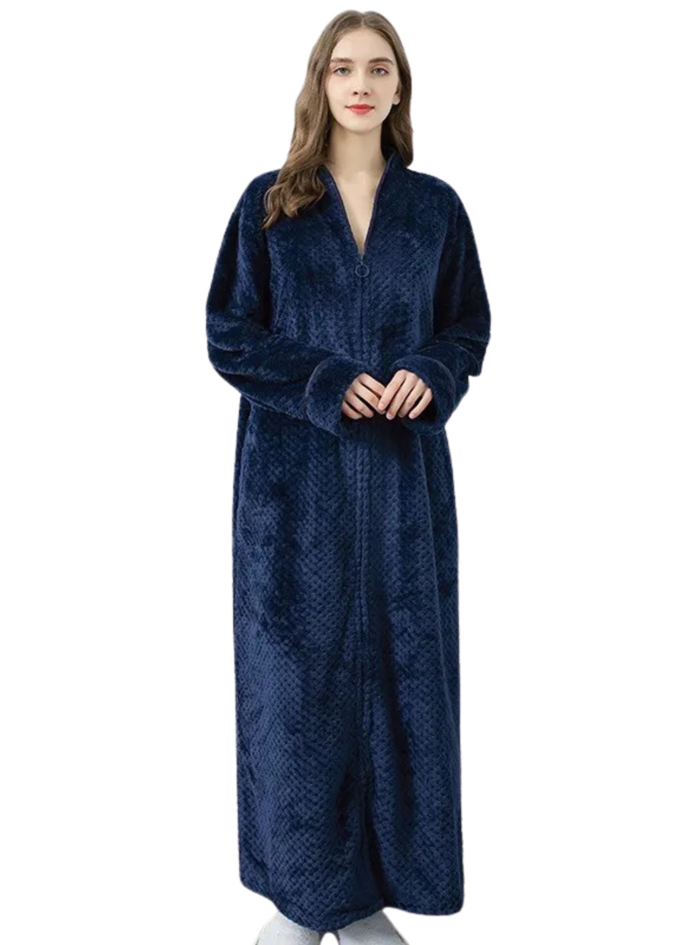 Peignoir Zippé Femme | Peignoir d'Or M / Bleu Marine