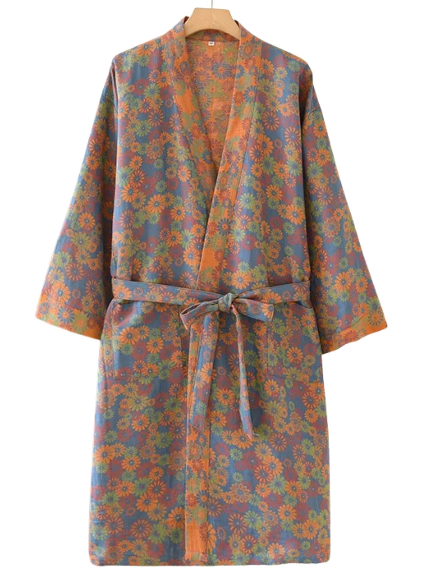 Veste Femme Kimono | Peignoir d'Or Ciel d’Automne / L