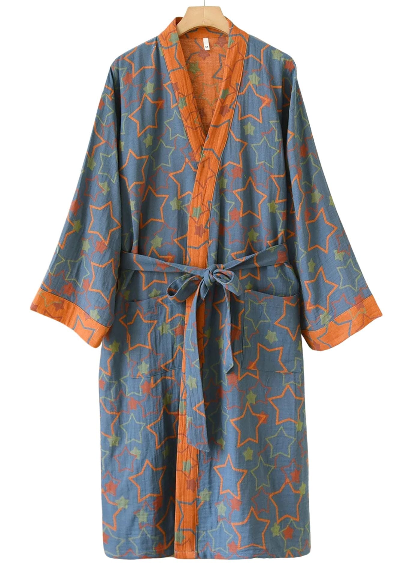 Veste Femme Kimono | Peignoir d'Or Vert Sauge Doré / L