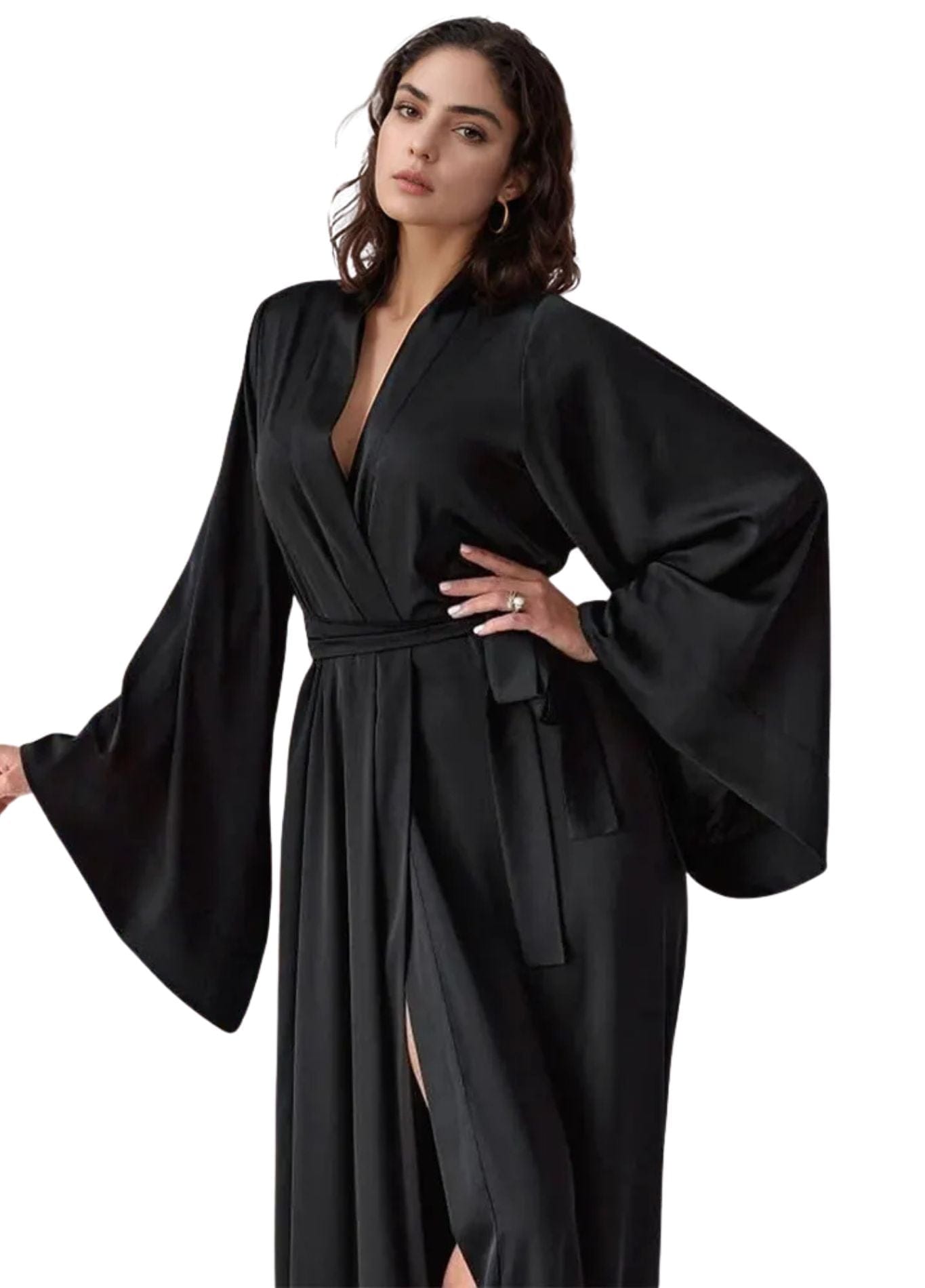 Beau Peignoir Femme | Peignoir d'Or Noir / XS