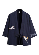 Kimono Bleu Marine | Peignoir d'Or