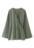 kimono couleur uni | Peignoir d'Or XS / Kaki