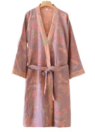 Kimono Court Femme  | Peignoir d'Or Rose Orchidée / M