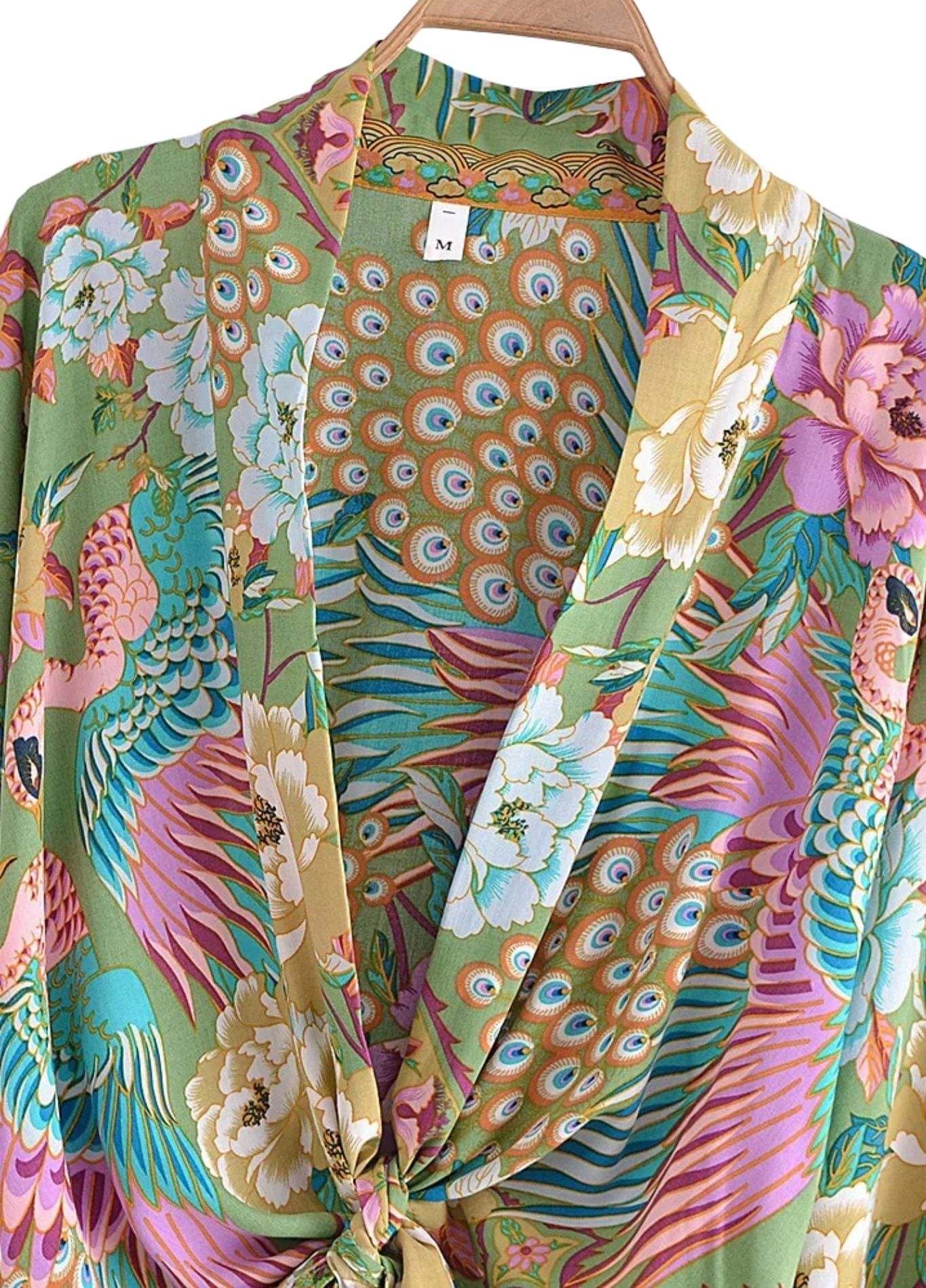 Kimono Court Fleuri Femme | Peignoir d'Or