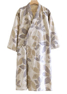 Kimono Court Homme | Peignoir d'Or Grège Élégant / M