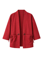 Kimono Court Rouge | Peignoir d'Or