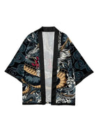Kimono Dragon | Peignoir d'Or Bleu Acier / M