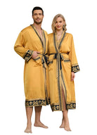 Kimono Femme Traditionnel | Peignoir d'Or Jaune