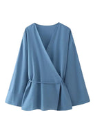 Kimono Femme Uni | Peignoir d'Or XS / Bleu Clair