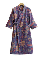 Kimono Fleuri | Peignoir d'Or Violet / M