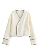 Kimono Habillé Femme | Peignoir d'Or Blanc / XS