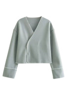 Kimono Habillé Femme | Peignoir d'Or Bleu Clair / XS