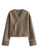 Kimono Habillé Femme | Peignoir d'Or Brun / XS